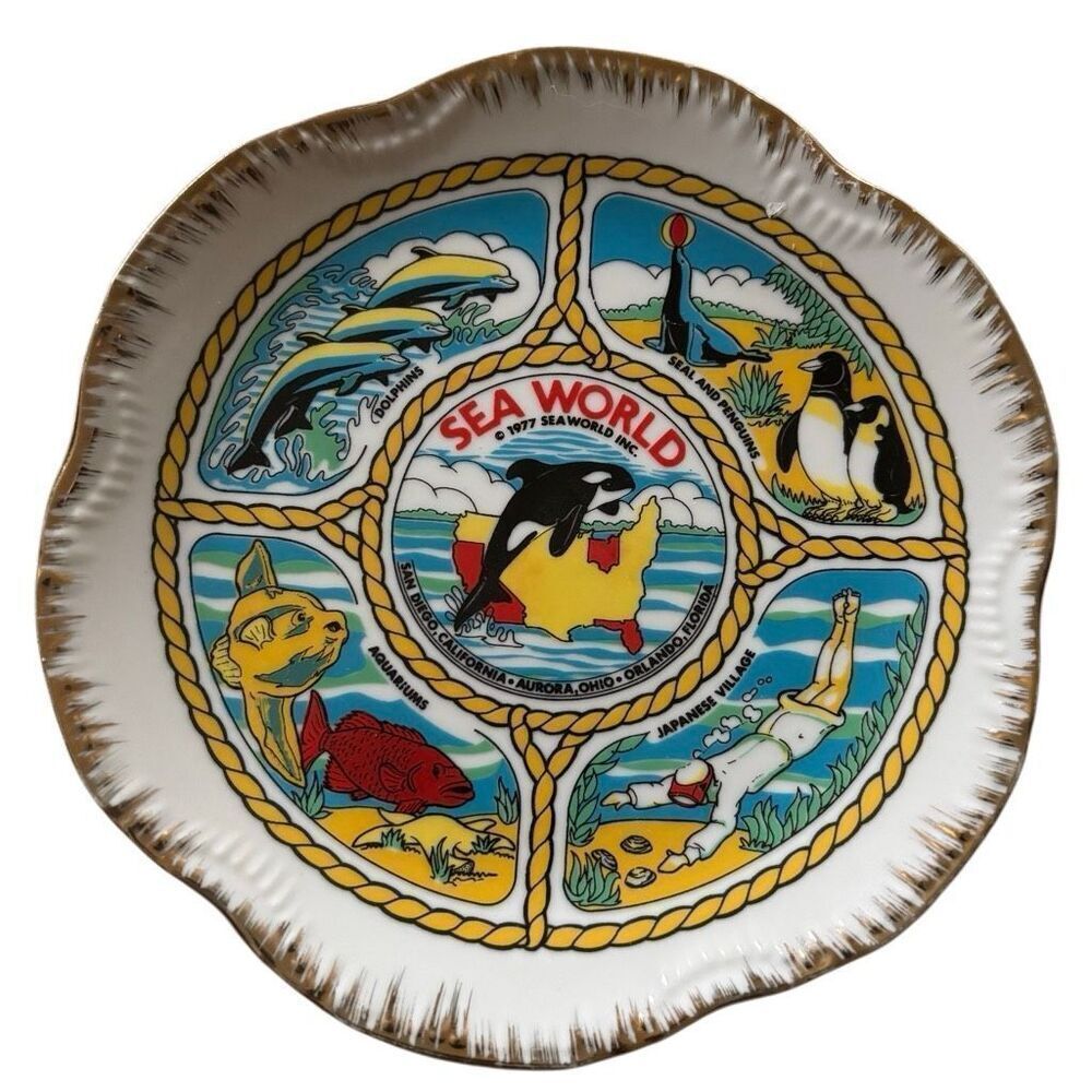 Sea World 6 1/4” Vintage Ceramic Collectors Plate